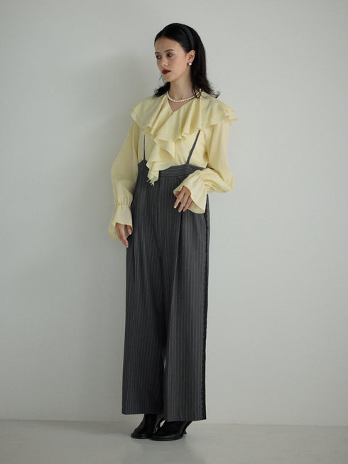 【 予約:12月中旬 】ラッフルブラウス /M254-13045